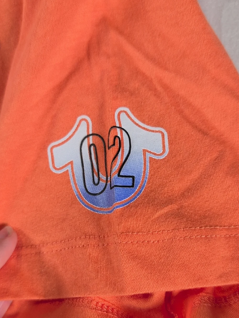 True Religion Gradient TR Tee in Papaya Orange Size Medium *Please Read